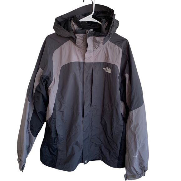The North Face Men's Jacket Large Gray Black With Liner Hyvent Winter Coat - Picture 1 of 10